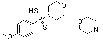 structure of CAS# 106740-09-4, (4-甲氧基苯基)吗啉基-二硫代膦酸与吗啉的化合物