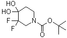 structure of CAS# 1067914-83-3, 3,3-二氟-4,4-二羟基-1-哌啶羧酸叔丁酯