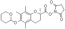 CAS 登录号：1069137-73-0, (2R)-3,4-二氢-2,5,7,8-四甲基-6-[(四氢-2H-吡喃-2-基)氧基]-2H-1-苯并吡喃-2-羧酸 2,5-二氧代-1-吡咯烷基酯