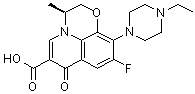 (3S)-10-(4-乙基-1-哌嗪基)-9-氟-2,3-二氢-3-甲基-7-氧代-7H-吡啶并[1,2,3-de]-1,4-苯并恶嗪-6-羧酸分子结构 (CAS 106939-30-4)