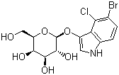 5-Bromo-4-chloro-3-indolyl-alpha-D-galactopyranoside molecular structure (CAS 107021-38-5)