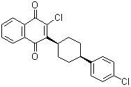structure of CAS# 1071223-07-8, 2-氯-3-[顺式-4-(4-氯苯基)环己基]-1,4-萘醌