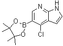 structure of CAS# 1072145-24-4, 4-氯-5-(4,4,5,5-四甲基-1,3,2-二氧硼杂环戊烷-2-基)-1H-吡咯并[2,3-b]吡啶