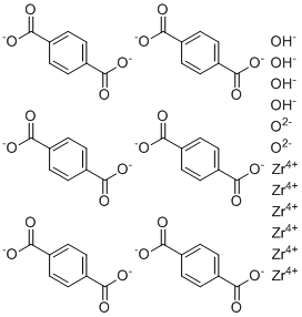 structure of CAS# 1072413-89-8, Zirconium 1,4-dicarboxybenzene MOF (UiO-66)