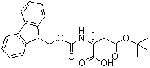 structure of CAS# 1072845-47-6, N-芴甲氧羰基-2-甲基-L-天冬氨酸 4-叔丁基酯