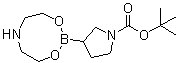 structure of CAS# 1072944-29-6, 3-(Tetrahydro-4H-1,3,6,2-dioxazaborocin-2-yl)-1-pyrrolidinecarboxylic acid 1,1-dimethylethyl ester