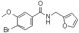 structure of CAS# 1072944-36-5, 4-溴-N-(2-呋喃基甲基)-3-甲氧基苯甲酰胺