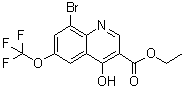 structure of CAS# 1072944-81-0, 8-Bromo-4-hydroxy-6-(trifluoromethoxy)-3-quinolinecarboxylic acid ethyl ester