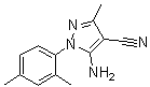 structure of CAS# 1072944-82-1, 5-Amino-1-(2,4-dimethylphenyl)-3-methyl-1H-pyrazole-4-carbonitrile