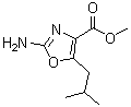 structure of CAS# 1072944-88-7, 2-Amino-5-(2-methylpropyl)-4-oxazolecarboxylic acid methyl ester