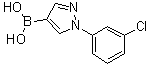 structure of CAS# 1072945-88-0, [1-(3-Chlorophenyl)-1H-pyrazol-4-yl]boronic acid