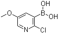 structure of CAS# 1072946-26-9, (2-氯-5-甲氧基吡啶-3-基)硼酸