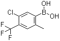 structure of CAS# 1072946-33-8, [5-氯-2-甲基-4-(三氟甲基)苯基]硼酸