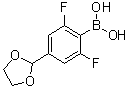 structure of CAS# 1072946-41-8, [4-(1,3-二氧杂环戊烷-2-基)-2,6-二氟苯基]硼酸