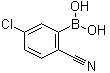 structure of CAS# 1072946-52-1, 5-氯-2-氰基苯硼酸