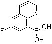 structure of CAS# 1072951-44-0, (6-氟-8-喹啉基)硼酸