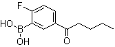 structure of CAS# 1072951-52-0, [2-氟-5-(1-氧代戊基)苯基]硼酸