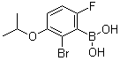 structure of CAS# 1072951-75-7, [2-溴-6-氟-3-(异丙氧基)苯基]硼酸