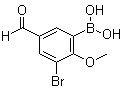 structure of CAS# 1072951-80-4, (3-Bromo-5-formyl-2-methoxyphenyl)boronic acid