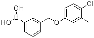 structure of CAS# 1072951-91-7, [3-[(4-氯-3-甲基苯氧基)甲基]苯基]硼酸