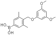 structure of CAS# 1072951-94-0, [4-[(3,5-二甲氧基苯氧基)甲基]-3,5-二甲基苯基]硼酸