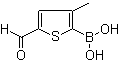 structure of CAS# 1072952-28-3, (5-Formyl-3-methyl-2-thienyl)boronic acid