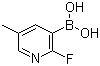2-氟-5-甲基吡啶-3-硼酸分子结构 (CAS 1072952-45-4)