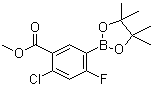 structure of CAS# 1073339-13-5, 4-氯-2-氟-5-(甲氧羰基)苯硼酸频哪醇酯