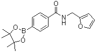 structure of CAS# 1073353-59-9, N-(呋喃-2-基甲基)-4-(4,4,5,5-四甲基-1,3,2-二氧硼杂环戊烷-2-基)苯甲酰胺