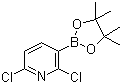 structure of CAS# 1073371-78-4, 2,6-二氯吡啶-3-硼酸频哪醇酯