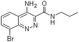 CAS # 107346-32-7, 4-Amino-8-bromo-N-propyl-3-cinnolinecarboxamide