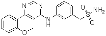 structure of CAS# 1073485-20-7, 3-[[6-(2-甲氧基苯基)-4-嘧啶基]氨基]苯甲磺酰胺
