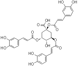 CAS # 1073897-80-9, 1,3,5-Tricaffeoylquinic acid, (1alpha,3R,4alpha,5R)-1,3,5-Tris[[3-(3,4-dihydroxyphenyl)-1-oxo-2-propen-1-yl]oxy]-4-hydroxycCyclohexanecarboxylic acid