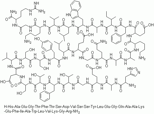 structure of CAS# 107444-51-9, 醋酸人胰高血糖素样肽-GLP-1(7-36)