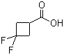 3,3-Difluorocyclobutanecarboxylic acid molecular structure (CAS 107496-54-8)