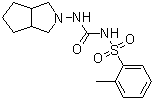 structure of CAS# 1076198-18-9, N-[[(六氢环戊二烯并[c]吡咯-2(1H)-基)氨基]羰基]-2-甲基苯磺酰胺