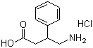structure of CAS# 1078-21-3, 4-氨基-3-苯基丁酸盐酸盐