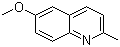 structure of CAS# 1078-28-0, 6-甲氧基-2-甲基喹啉