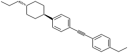structure of CAS# 107949-21-3, 1-[(4-Ethylphenyl)ethynyl]-4-(trans-4-propylcyclohexyl)benzene