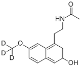 structure of CAS# 1079774-23-4, N-(2-{3-Hydroxy-7-[(2H3)methyloxy]-1-naphthyl}ethyl)acetamide