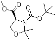 structure of CAS# 108149-60-6, Methyl (S)-(-)-3-Boc-2,2-dimethyl-4-oxazolidinecarboxylate