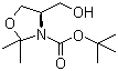 structure of CAS# 108149-63-9, (R)-3-Boc-2,2-Dimethyl-4-hydroxymethyloxazolidine