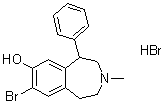 CAS # 108179-91-5, 8-Bromo-2,3,4,5-tetrahydro-3-methyl-5-phenyl-1H-3-benzazepin-7-ol hydrobromide, SKF 83566C