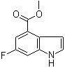 structure of CAS# 1082040-43-4, 6-氟-1H-吲哚-4-羧酸甲酯