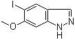 structure of CAS# 1082041-59-5, 5-碘-6-甲氧基-1H-吲唑