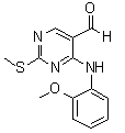 CAS 登录号：1082600-09-6, 4-[(2-甲氧基苯基)氨基]-2-(甲硫基)-5-嘧啶甲醛