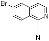 structure of CAS# 1082674-24-5, 6-溴-1-异喹啉甲腈