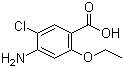 structure of CAS# 108282-38-8, 2-Ethoxy-4-amino-5-chlorobenzoic acid