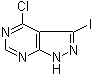 structure of CAS# 1082950-96-6, 4-氯-3-碘-1H-吡唑并[3,4-d]嘧啶