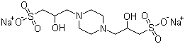 structure of CAS# 108321-07-9, Piperazine-N,N'-bis(2-hydroxypropanesulphonic acid) disodium salt